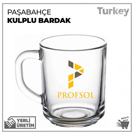 Paşabahçe Baskılı Kulplu Bardak 250 Ml Kupa